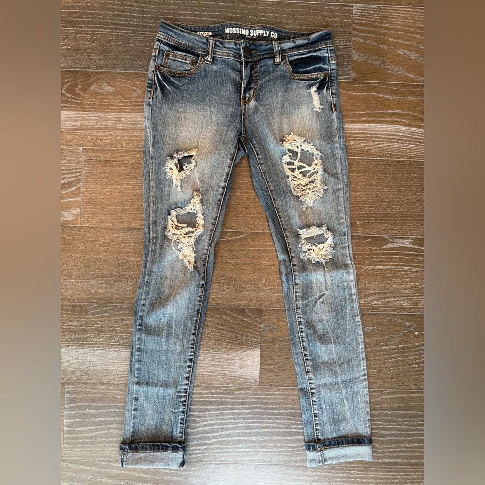 Mossimo Supply Co Distressed Skinny Jeans